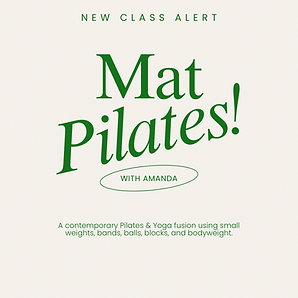 Amanda teaching Mat Pilates